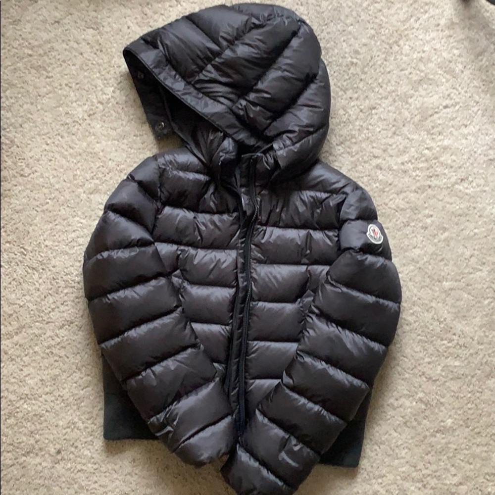 Kids Moncler puffer size 12 slate gray